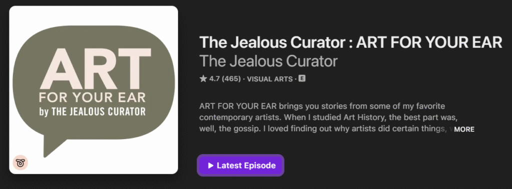 The Jealous Curator Art for Your Ear