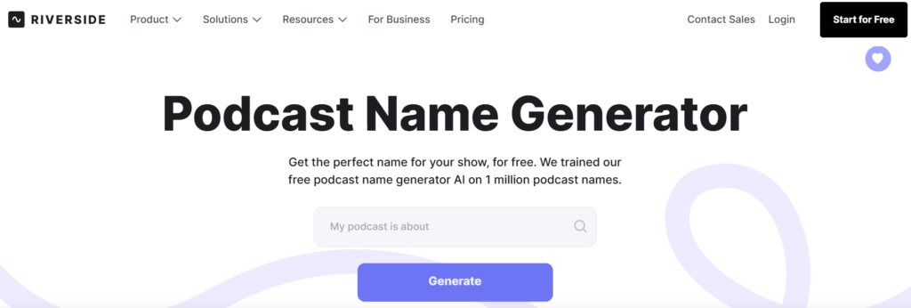 Riverside Podcast Name Generator